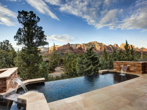 Sedona Airbnb #8. Pool and View.